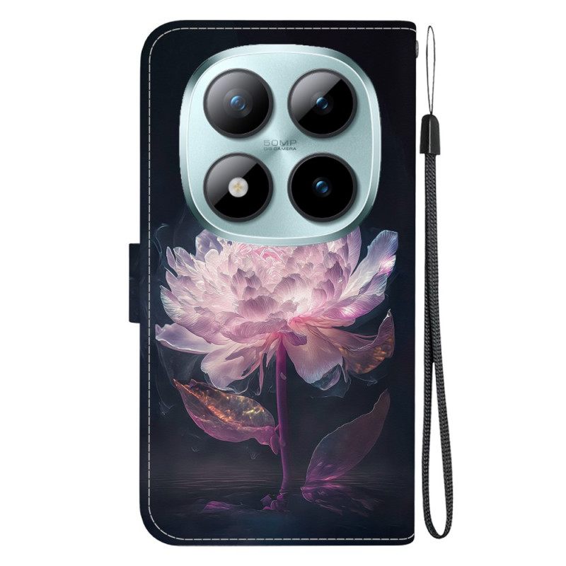 Δερματινη Θηκη Xiaomi Redmi Note 15 Pro 5g Μωβ Παιώνια