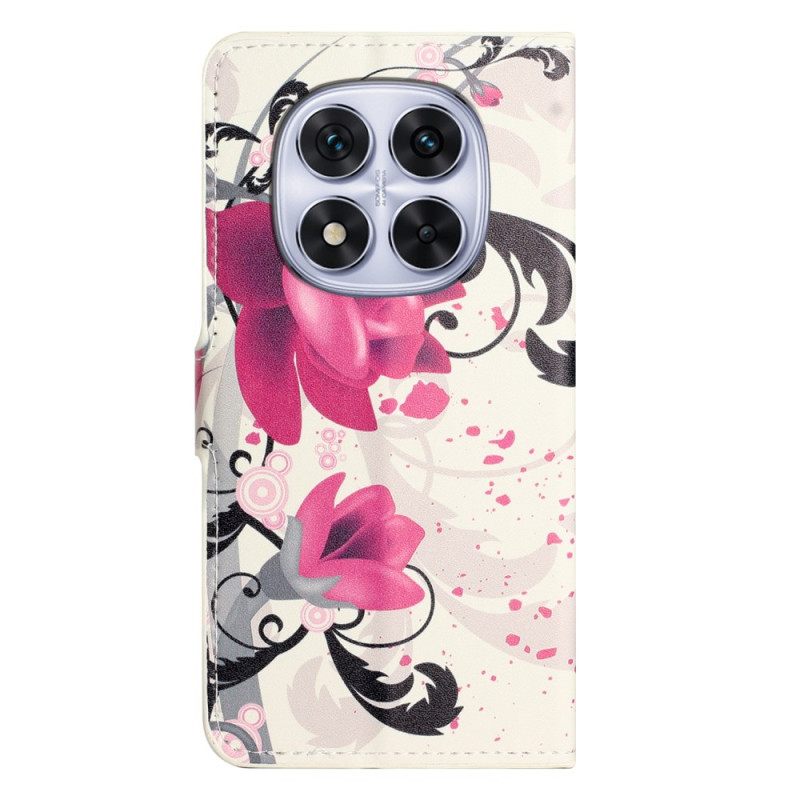 Δερματινη Θηκη Xiaomi Redmi Note 15 Pro 5g Μοτίβο Λωτού Σιλικόνης