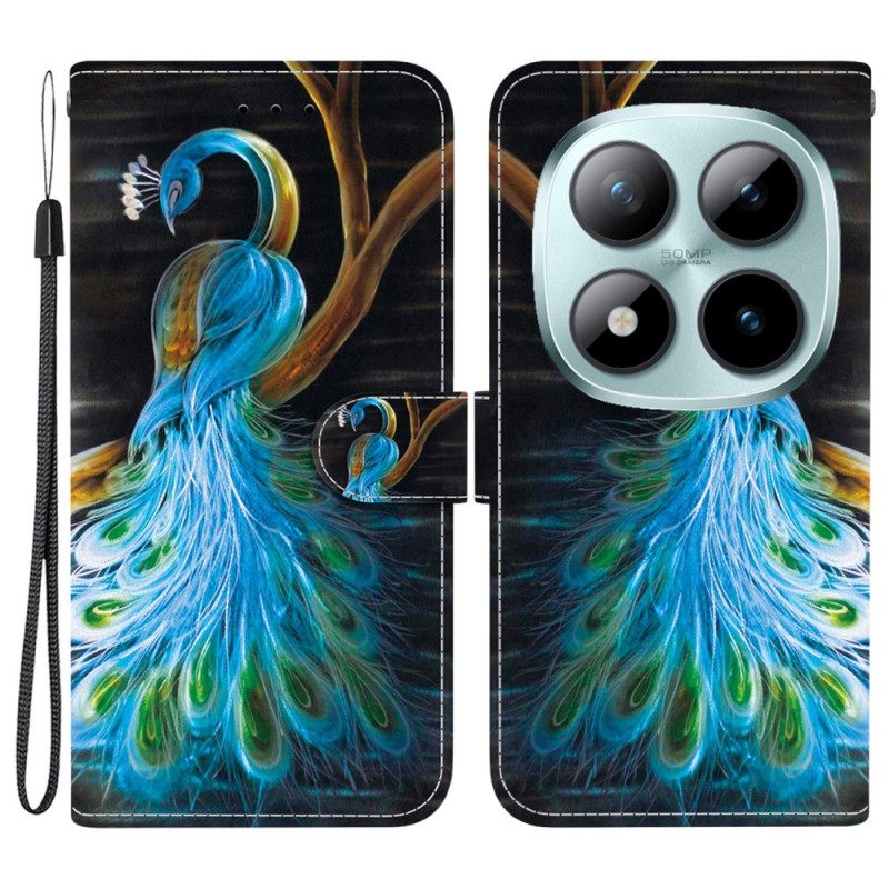 Δερματινη Θηκη Xiaomi Redmi Note 15 Pro 5g Μοτίβο Παγωνιού