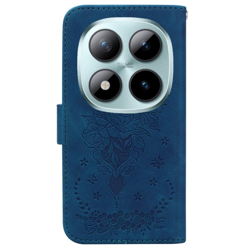 Δερματινη Θηκη Xiaomi Redmi Note 15 Pro 5g Πεταλούδες Και Τριαντάφυλλα