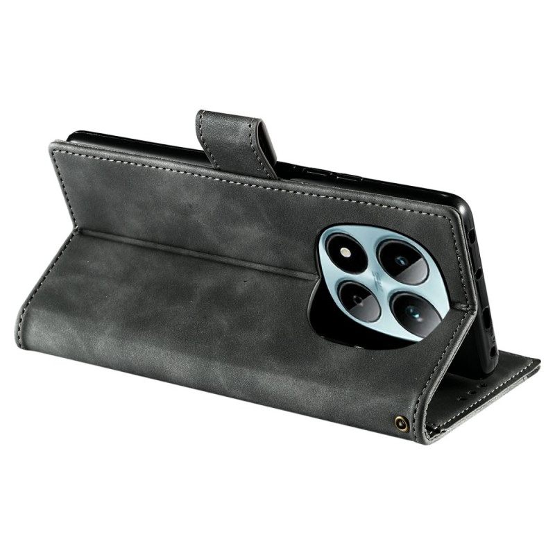 Δερματινη Θηκη Xiaomi Redmi Note 15 Pro 5g Ρετρό Σχέδιο Με Λουράκι Σιλικόνης