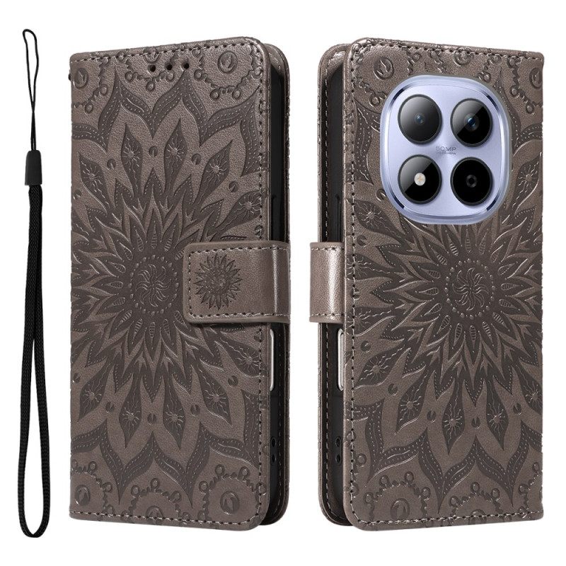 Δερματινη Θηκη Xiaomi Redmi Note 15 Pro 5g Σχέδιο Ηλίανθου Σιλικόνης