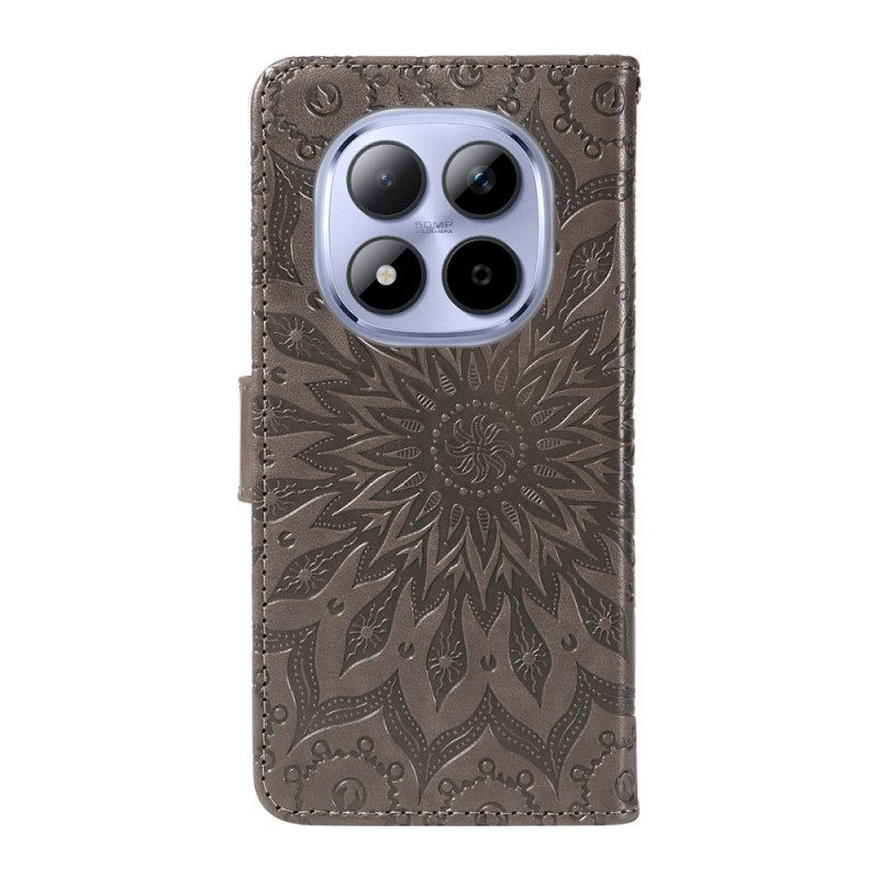 Δερματινη Θηκη Xiaomi Redmi Note 15 Pro 5g Σχέδιο Ηλίανθου Σιλικόνης