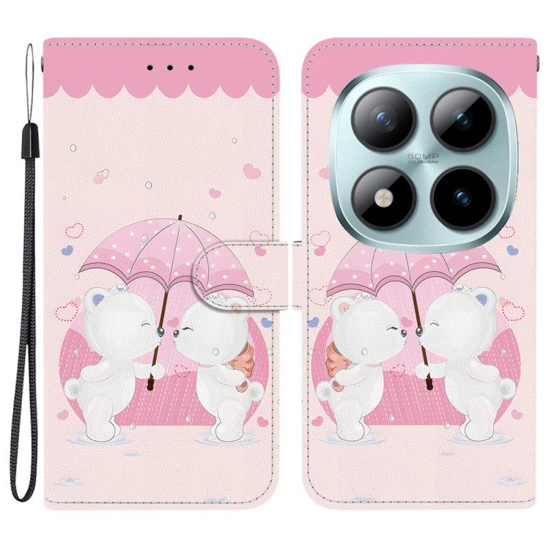 Δερματινη Θηκη Xiaomi Redmi Note 15 Pro 5g Ζευγάρι Αρκουδάκια Σιλικόνης