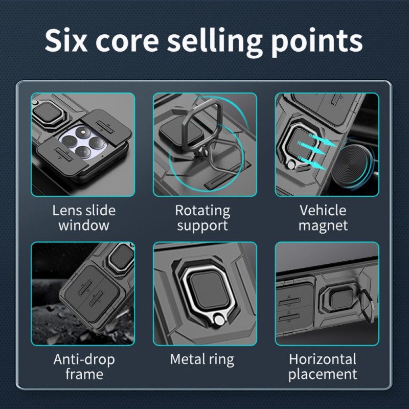 Κάλυμμα Xiaomi Redmi Note 15 Pro 5g Ανθεκτικό Δαχτυλίδι Με Καπάκι Φακού