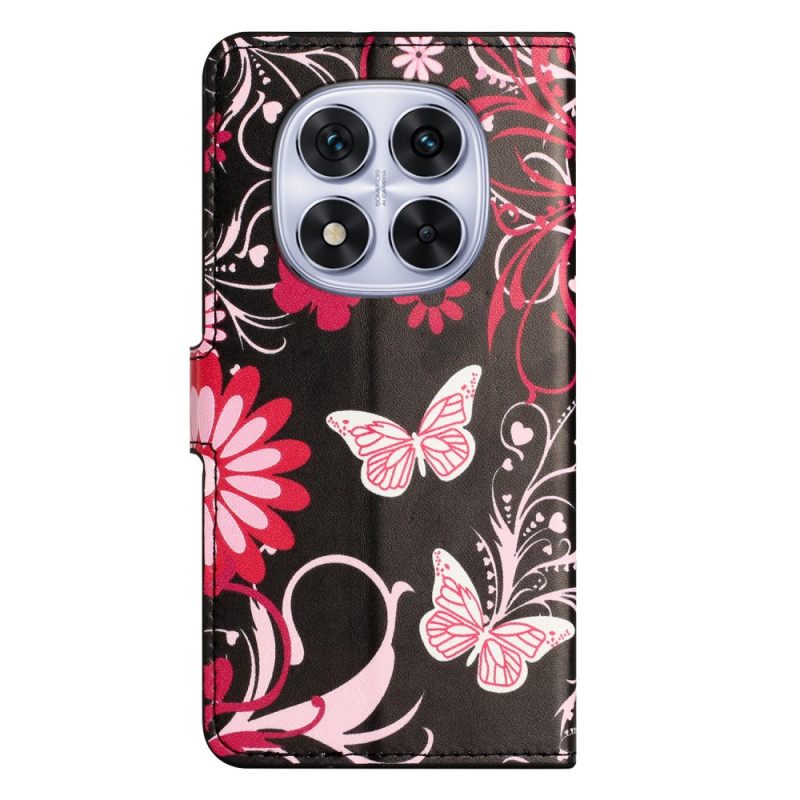 Θηκη Κινητου Xiaomi Redmi Note 15 Pro 5g Πεταλούδες Σε Μαύρο Φόντο