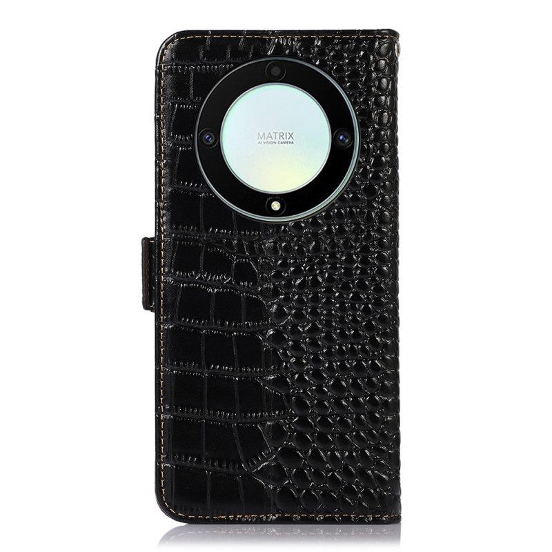 Κάλυμμα Honor Magic 5 Lite Rfid Σε Στυλ Κροκοδείλου