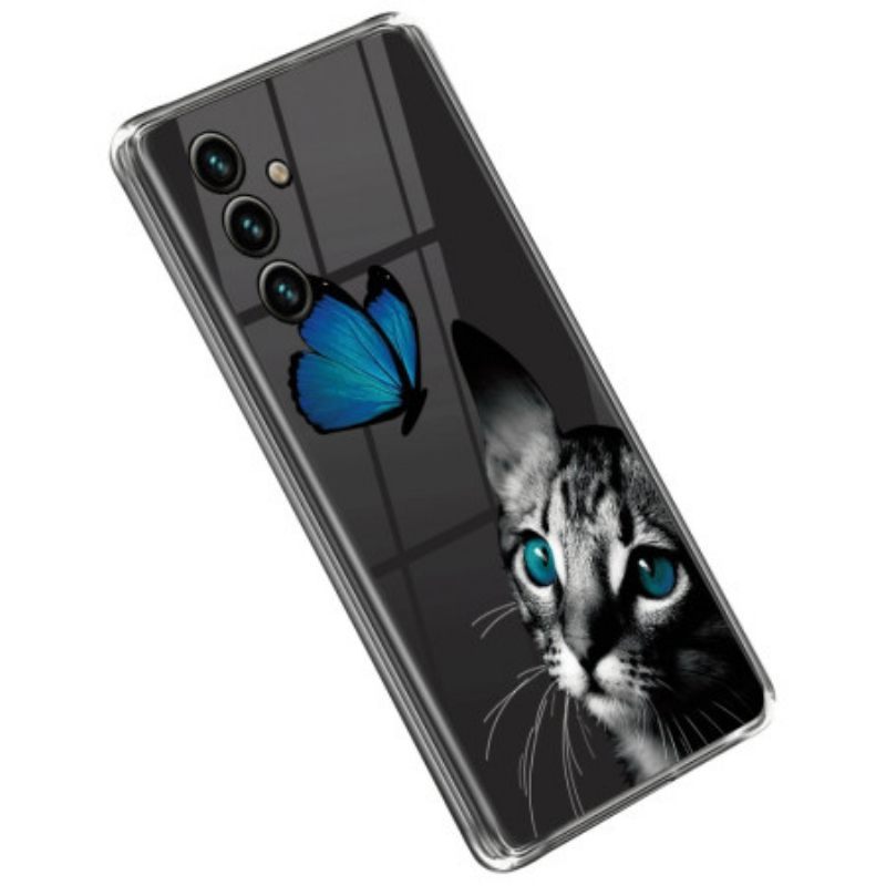 θηκη κινητου Samsung Galaxy A14 / A14 5G Γάτα Και Πεταλούδα