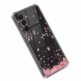 Θήκη Samsung Galaxy A14 / A14 5G Άνευ Ραφής Ροζ Λουλούδια