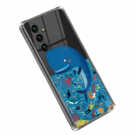 Θήκη Samsung Galaxy A14 / A14 5G Διαφανής Πολύχρωμη Φάλαινα