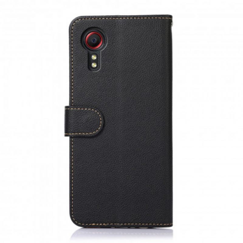 Κάλυμμα Samsung Galaxy XCover 5 Τεχνολογία Rfid Δέρματος Litchi