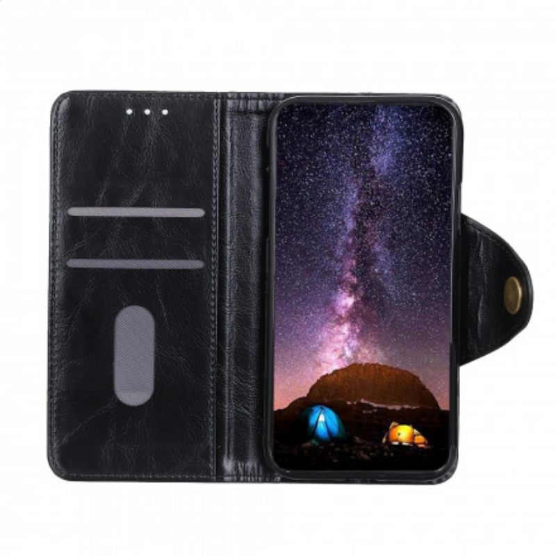 Θήκη Flip Samsung Galaxy XCover 5 Vintage Με Κουμπιά Από Ψεύτικο Δέρμα