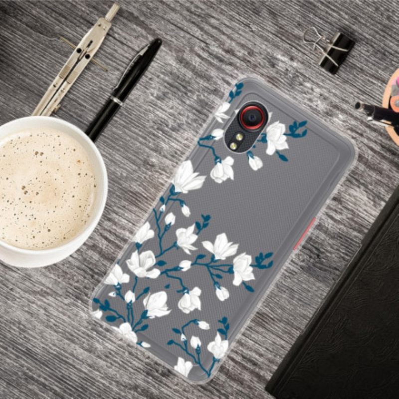 Θήκη Samsung Galaxy XCover 5 Λευκά Λουλούδια