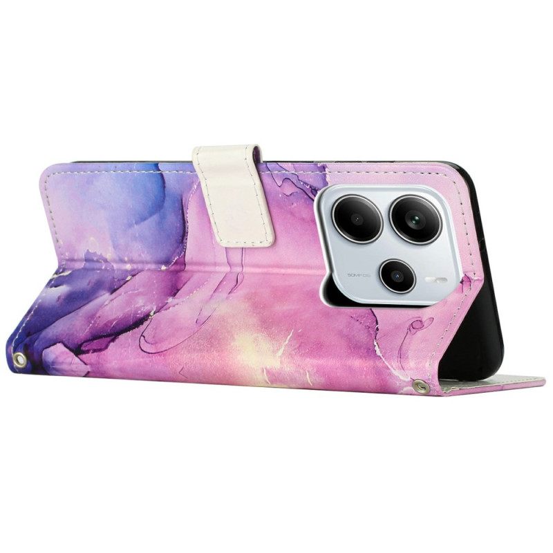 Δερματινη Θηκη Xiaomi Redmi Note 14 4g Εφέ Μαρμάρου