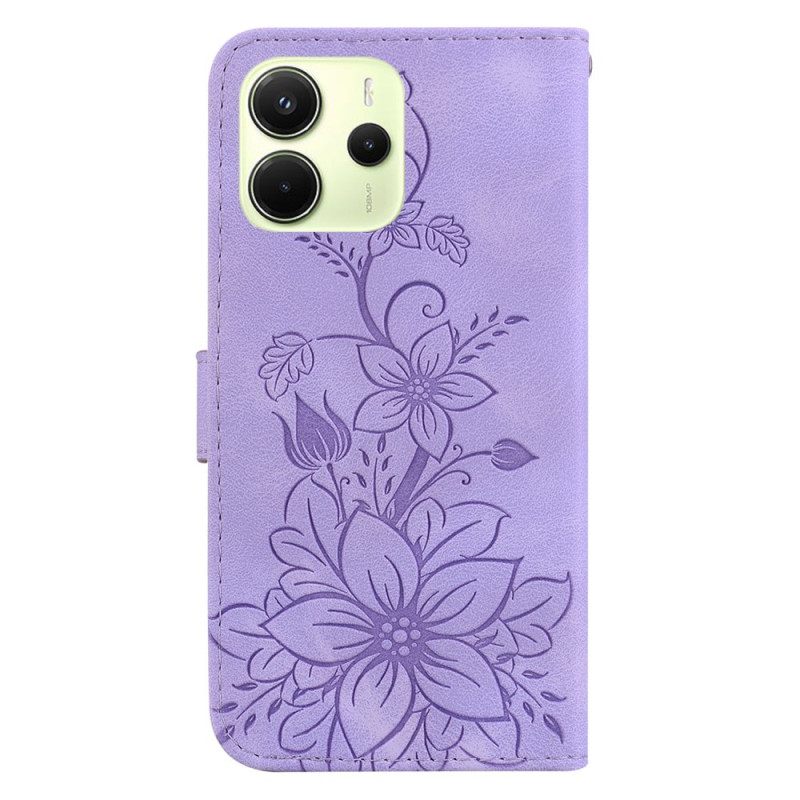 Δερματινη Θηκη Xiaomi Redmi Note 14 4g Fleur De Lys