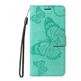 Δερματινη Θηκη Xiaomi Redmi Note 14 4g Γιγάντιες Πεταλούδες Σιλικόνης