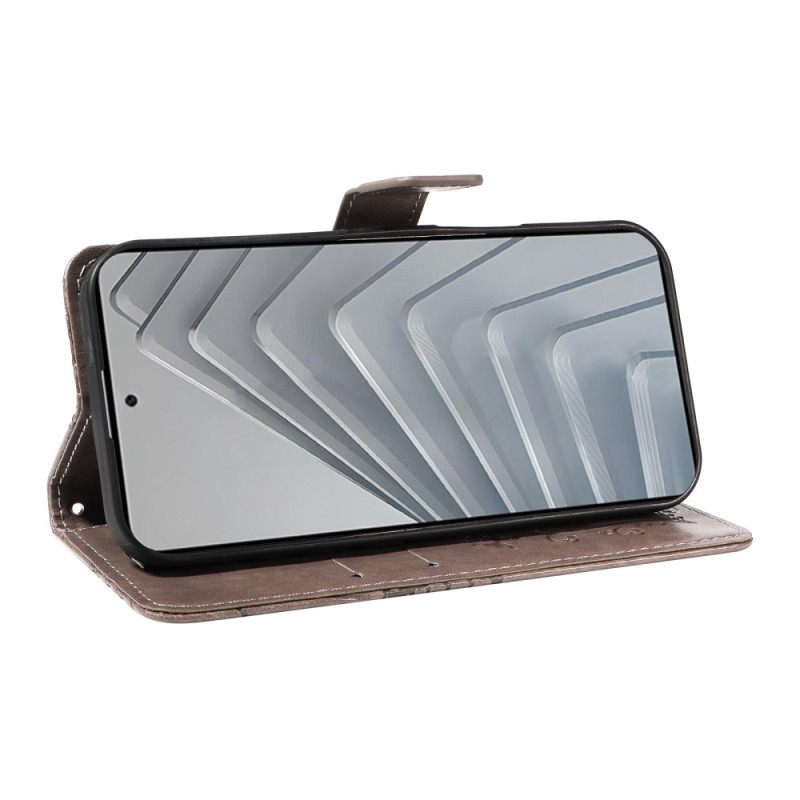 Δερματινη Θηκη Xiaomi Redmi Note 14 4g Γιγάντιες Πεταλούδες Σιλικόνης