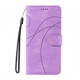 Δερματινη Θηκη Xiaomi Redmi Note 14 4g Κυματιστές Γραμμές