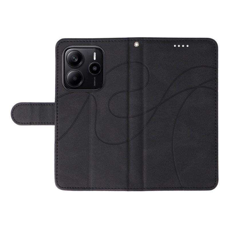 Δερματινη Θηκη Xiaomi Redmi Note 14 4g Κυματιστές Γραμμές