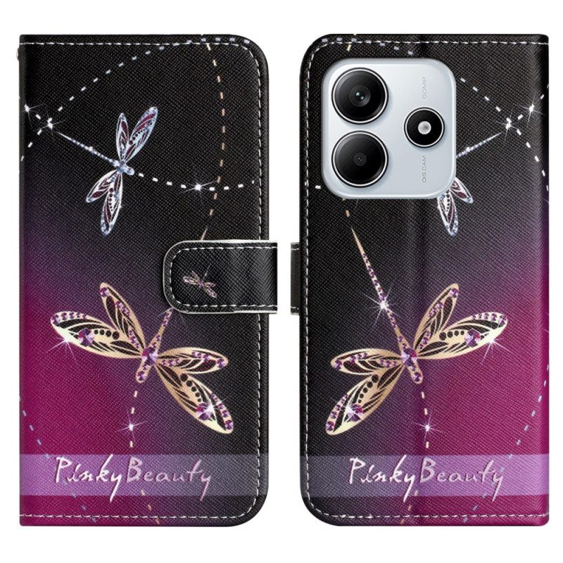 Δερματινη Θηκη Xiaomi Redmi Note 14 4g Λιβελούλες