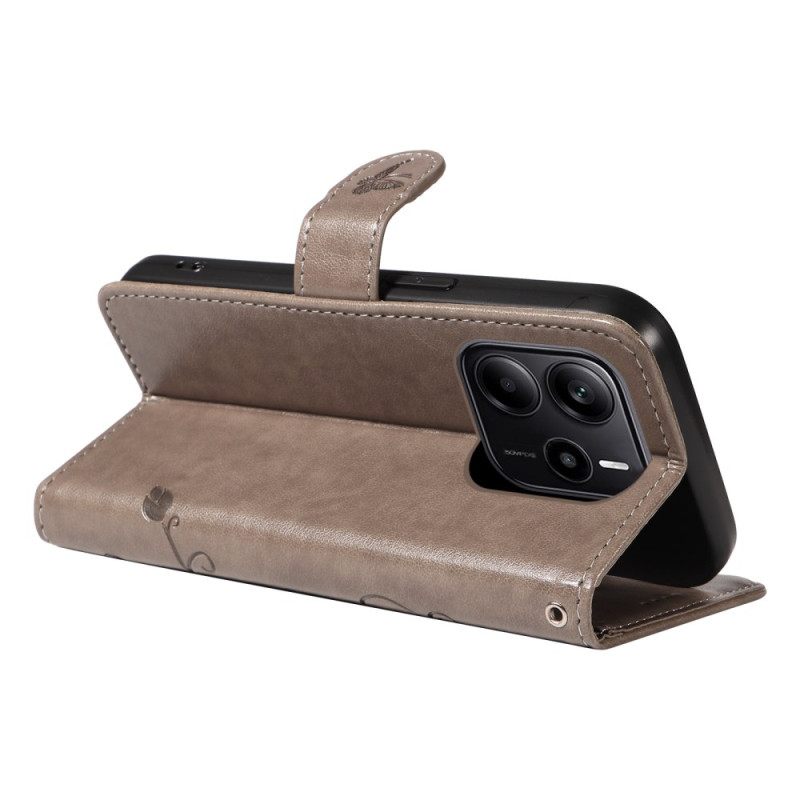 Δερματινη Θηκη Xiaomi Redmi Note 14 4g Λουλουδάτα Σχέδια