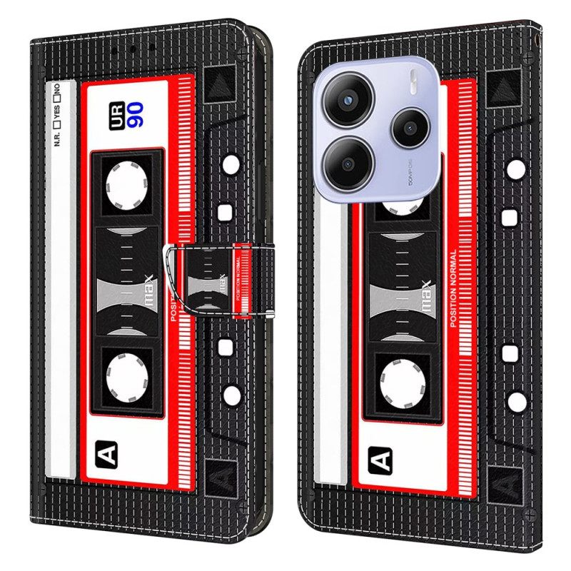 Δερματινη Θηκη Xiaomi Redmi Note 14 4g Μοτίβο Κασέτας