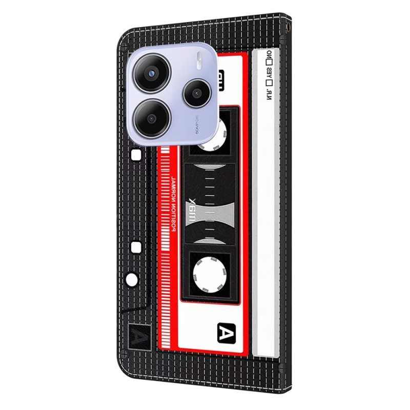 Δερματινη Θηκη Xiaomi Redmi Note 14 4g Μοτίβο Κασέτας