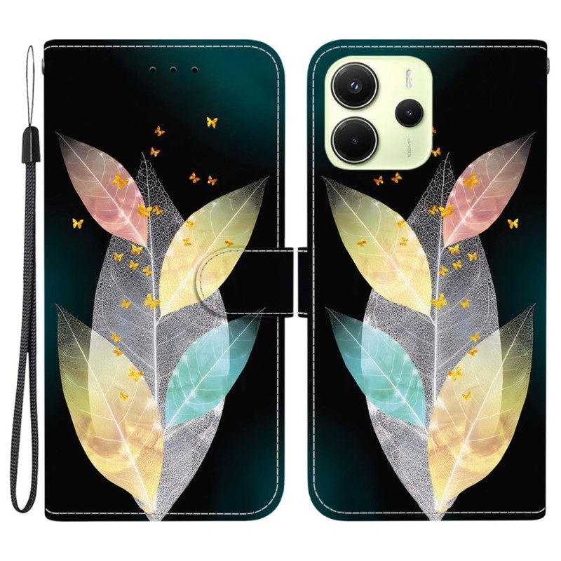 Δερματινη Θηκη Xiaomi Redmi Note 14 4g Πολύχρωμα Φτερά