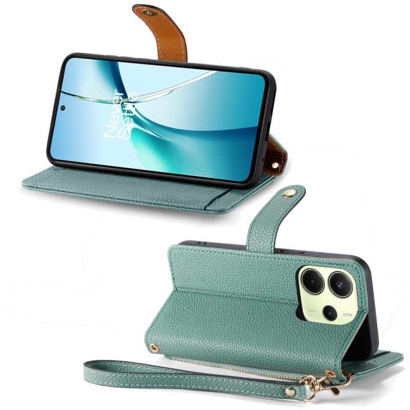 Δερματινη Θηκη Xiaomi Redmi Note 14 4g Πορτοφόλι Με Σχέδιο Καρδιάς