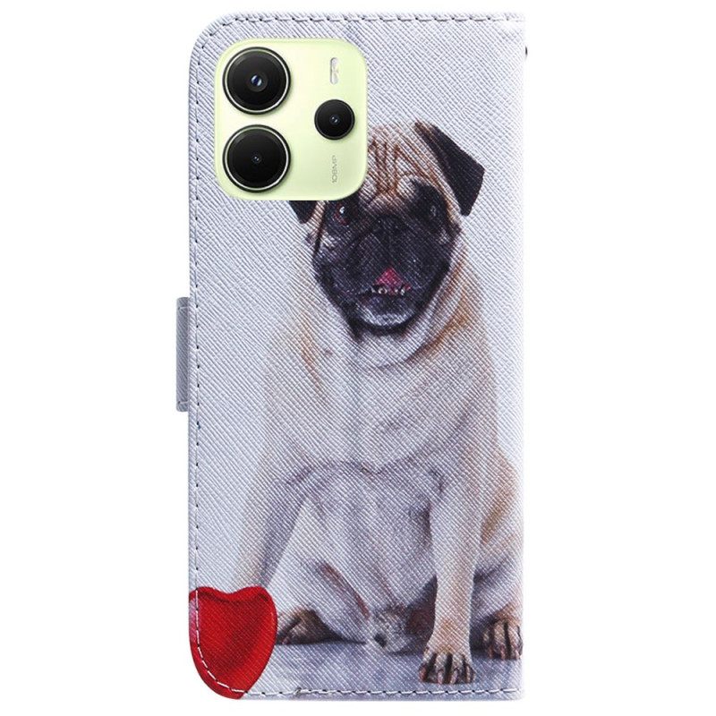 Δερματινη Θηκη Xiaomi Redmi Note 14 4g Σκύλος Pug