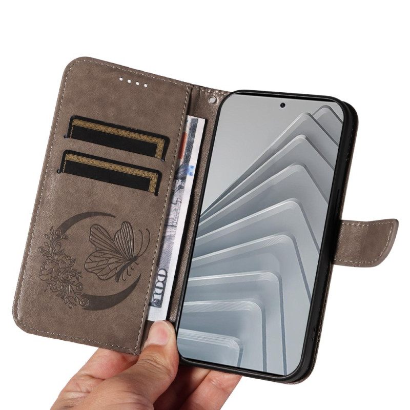 Δερματινη Θηκη Xiaomi Redmi Note 14 4g Στάμπα Πεταλούδας