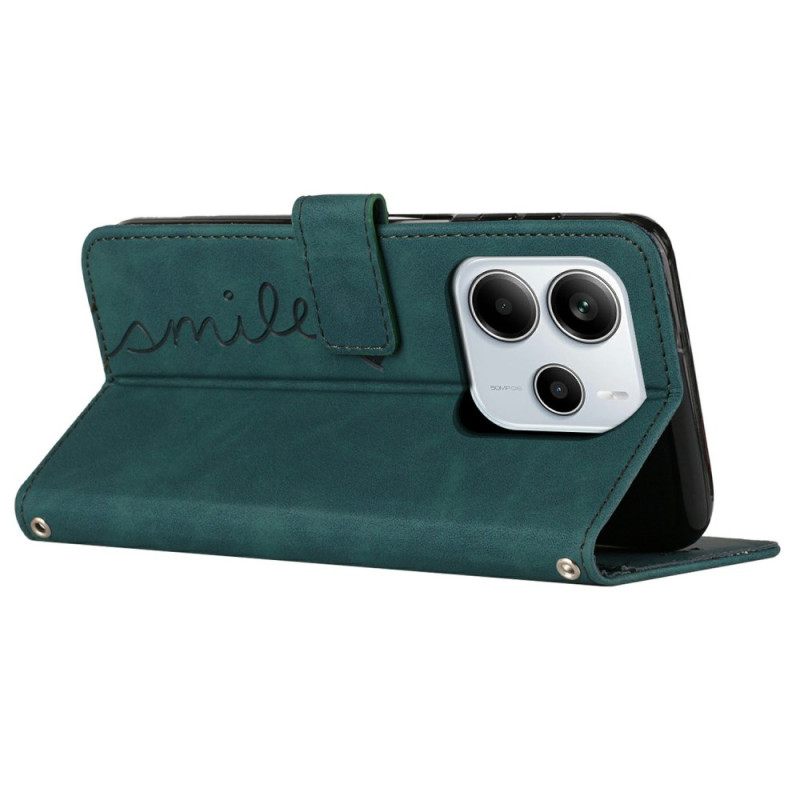 Δερματινη Θηκη Xiaomi Redmi Note 14 4g Σχεδιασμός Χαμόγελου