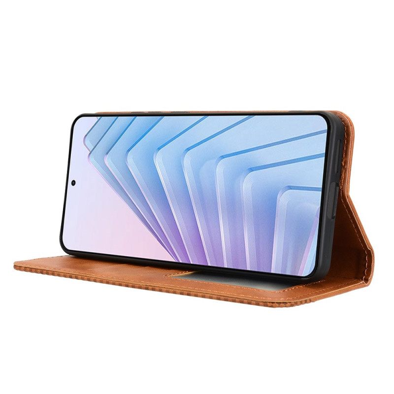 Δερματινη Θηκη Xiaomi Redmi Note 14 4g Vintage Περίγραμμα Σιλικόνης