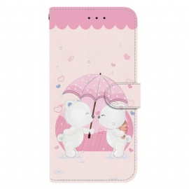 Δερματινη Θηκη Xiaomi Redmi Note 14 4g Ζευγάρι Αρκούδων Σιλικόνης