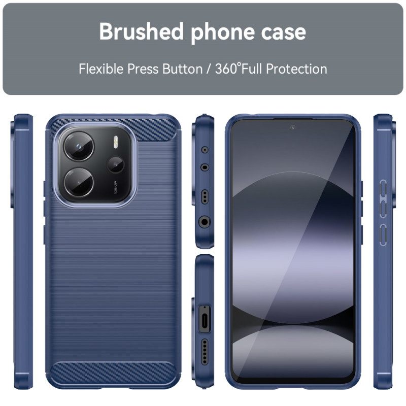 Κάλυμμα Xiaomi Redmi Note 14 4g Βουρτσισμένο Ανθρακονήματα Σιλικόνης