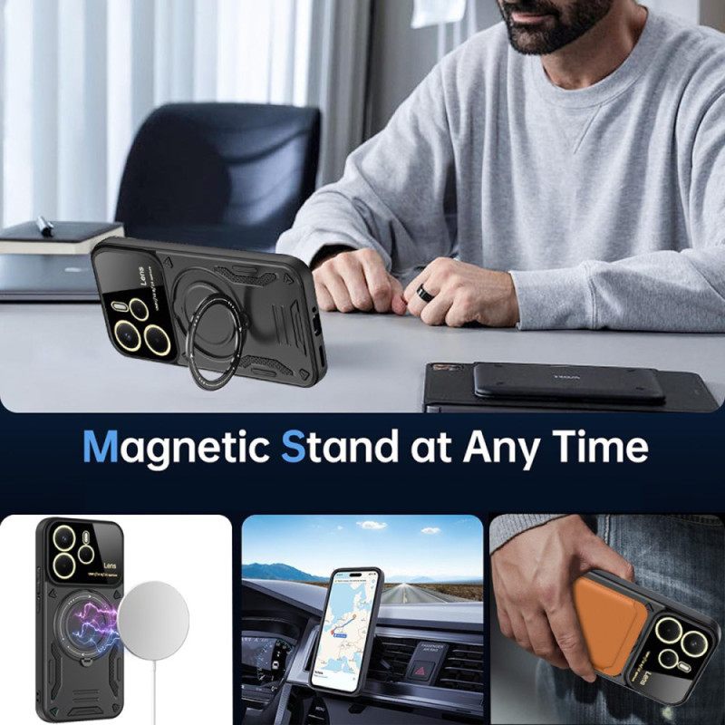 Κάλυμμα Xiaomi Redmi Note 14 4g Μαγνητική Περιστρεφόμενη Βάση Σιλικόνης