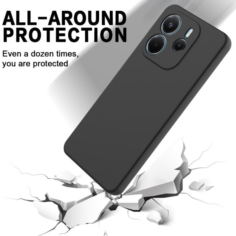 Κάλυμμα Xiaomi Redmi Note 14 4g Υγρή Σιλικόνη Με Λουράκι