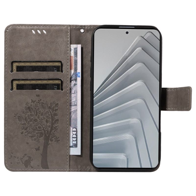 Θηκη Κινητου Xiaomi Redmi Note 14 4g Δέντρο Και Γάτα