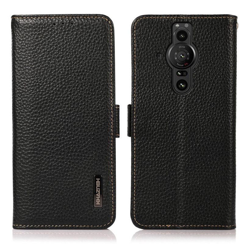 Κάλυμμα Sony Xperia Pro-I Litchi Leather Khazneh Rfid