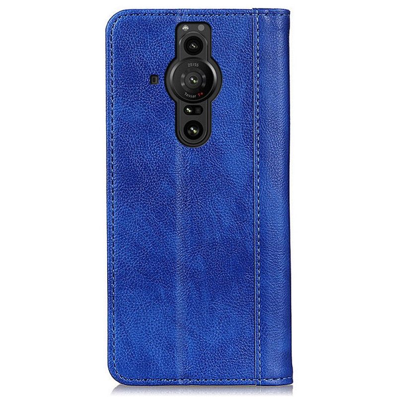 θηκη κινητου Sony Xperia Pro-I Θήκη Flip Elegance Split Leather Litchi