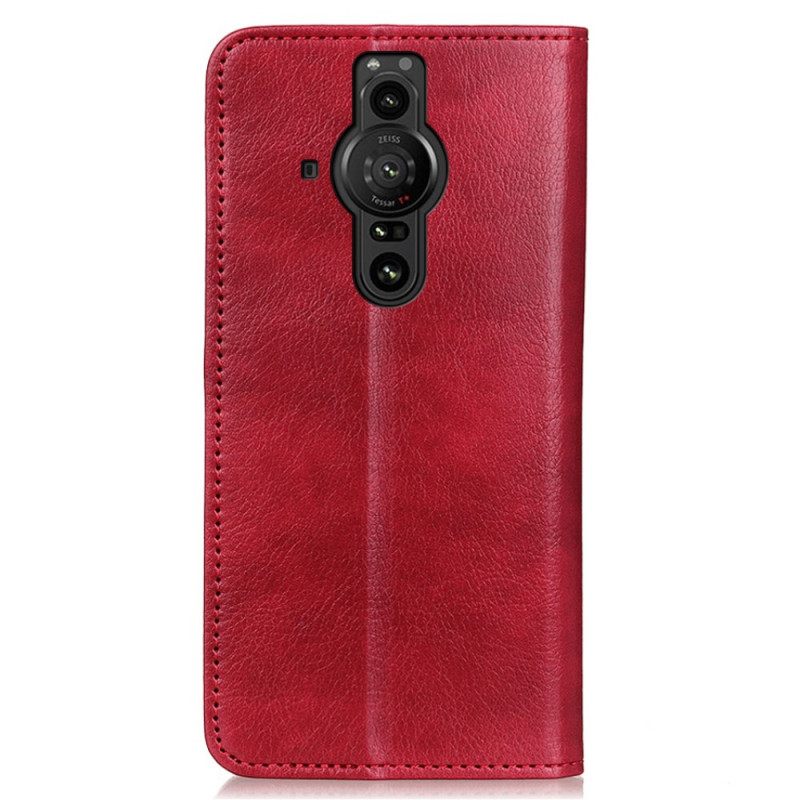 θηκη κινητου Sony Xperia Pro-I Θήκη Flip Litchi Split Leather