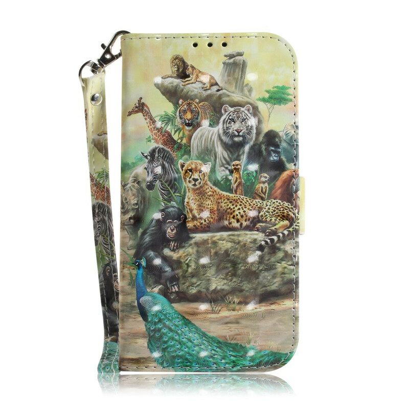 Κάλυμμα Xiaomi Redmi 9 με κορδονι Ζώα Safari Στο Lanyard