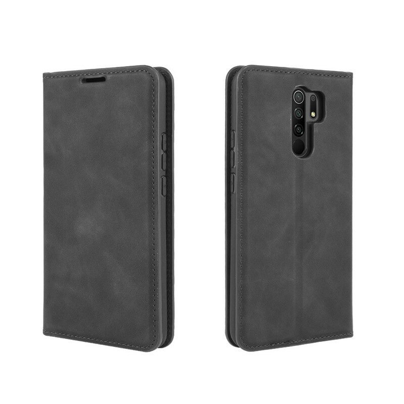 θηκη κινητου Xiaomi Redmi 9 Θήκη Flip Εφέ Μαλακού Δέρματος