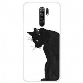 Θήκη Xiaomi Redmi 9 Σκεπτική Μαύρη Γάτα