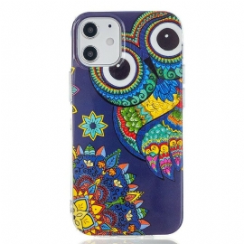 Θήκη iPhone 12 Mini Fluorescent Owl Mandala