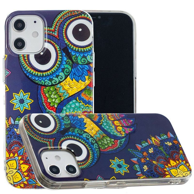 Θήκη iPhone 12 Mini Fluorescent Owl Mandala