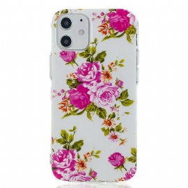 Θήκη iPhone 12 Mini Φθορίζοντα Λουλούδια Ελευθερίας