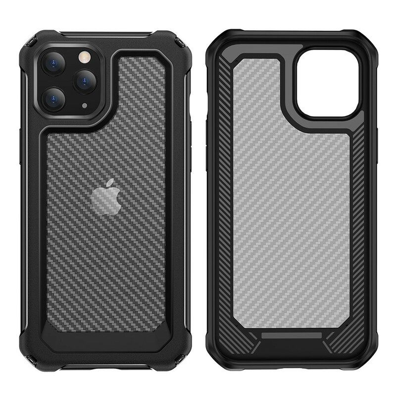 θηκη κινητου iPhone 12 Mini Διαφανής Υφή Από Ανθρακονήματα