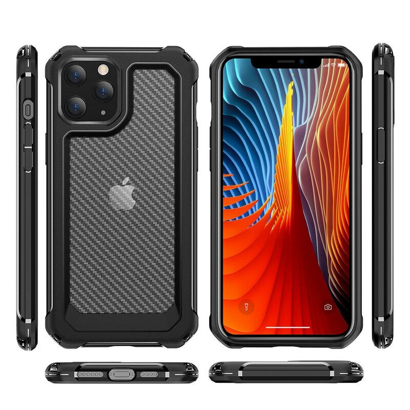 θηκη κινητου iPhone 12 Mini Διαφανής Υφή Από Ανθρακονήματα