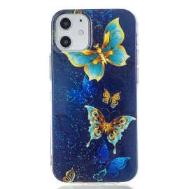 θηκη κινητου iPhone 12 Mini Σειρά Fluorescent Butterflies